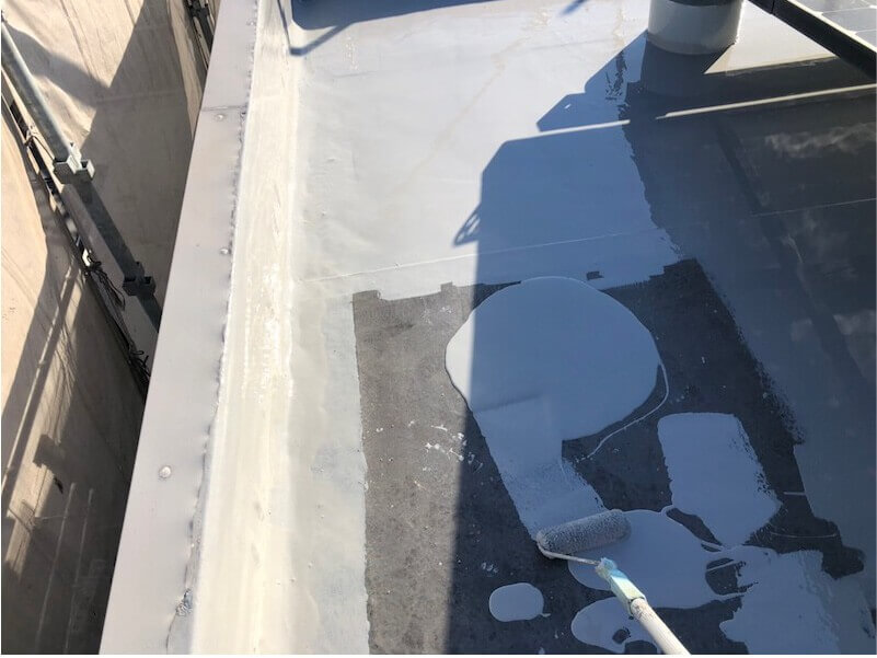 豊島区の屋上防水工事のウレタン防水