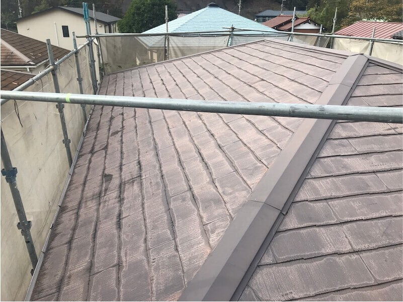 鎌倉市の屋根リフォームの施工前の様子