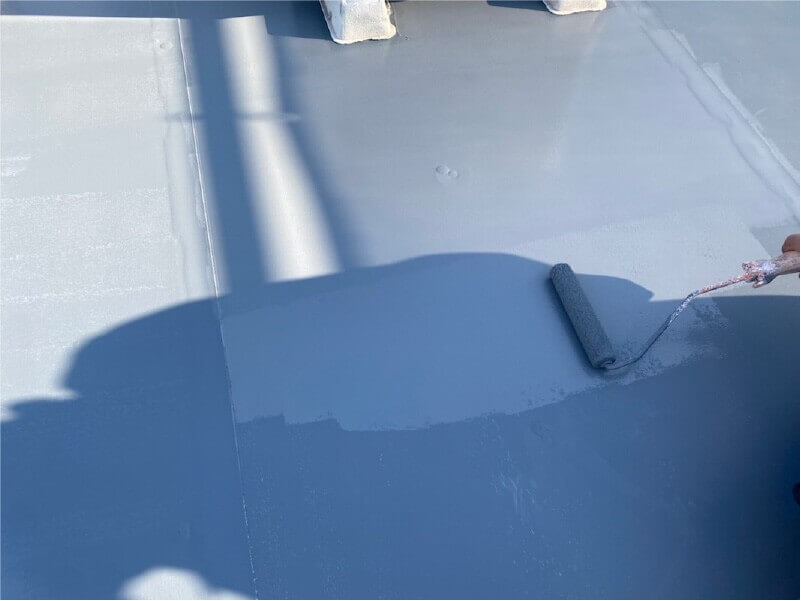 杉並区の屋上防水工事のウレタン防水