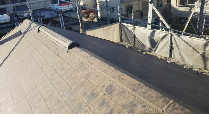 川崎市の屋根リフォームの施工前の様子