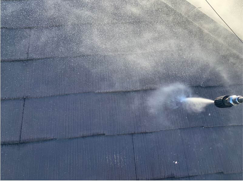 船橋市の屋根塗装の高圧洗浄