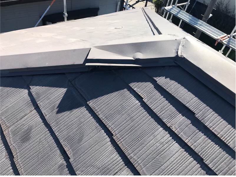 船橋市の屋根塗装の施工前の様子