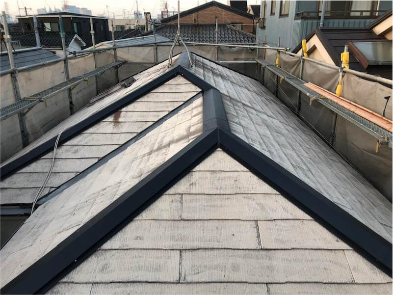 川崎市の屋根塗装の棟板金の交換工事