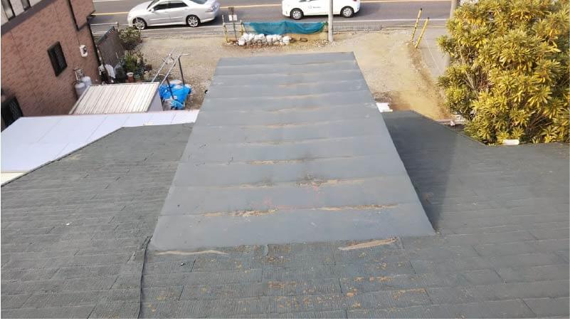 千葉市花見川区の屋根リフォームの施工前の様子