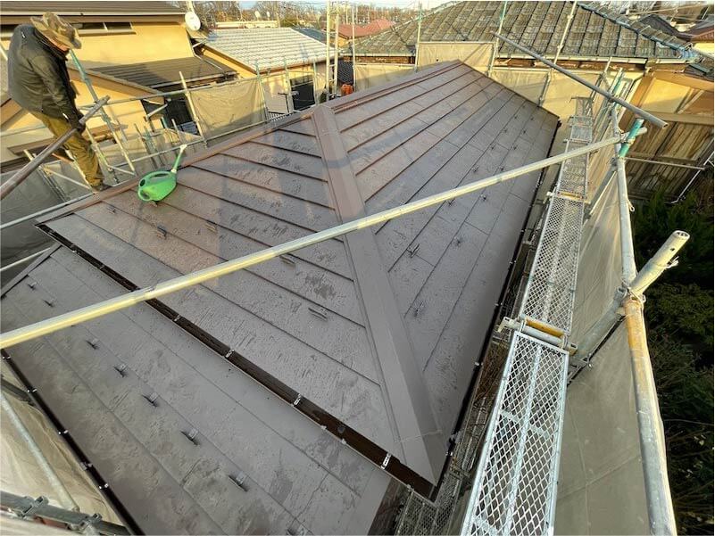 国分寺市の屋根葺き替え工事の施工後の様子