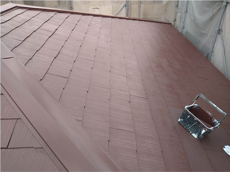 北区の屋根塗装の施工後の様子