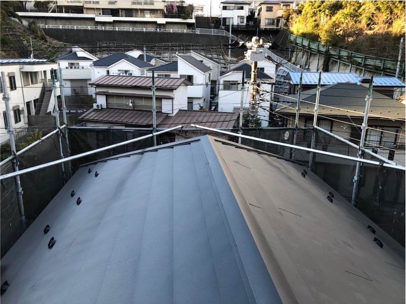 横浜市の屋根リフォームの施工後の様子