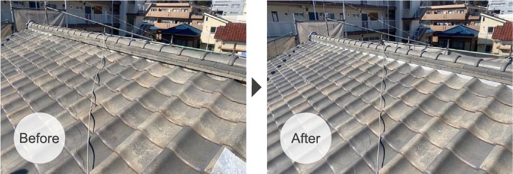 横浜市の屋根修理のビフォーアフター