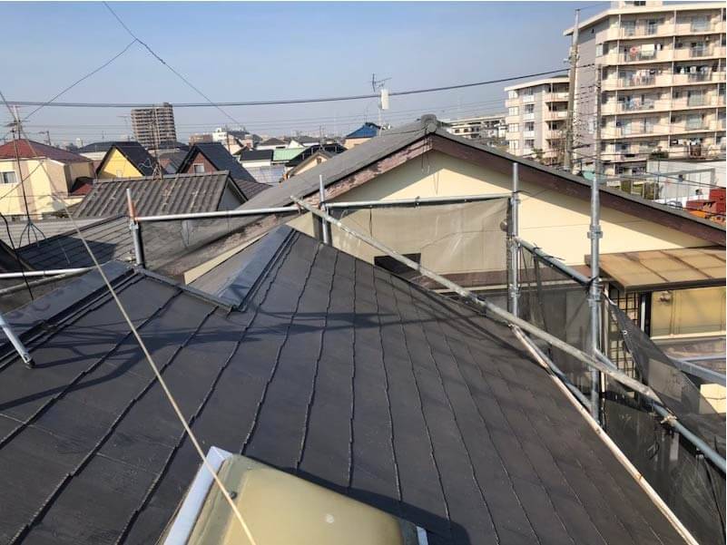 江戸川区の屋根カバー工法の施工前の様子