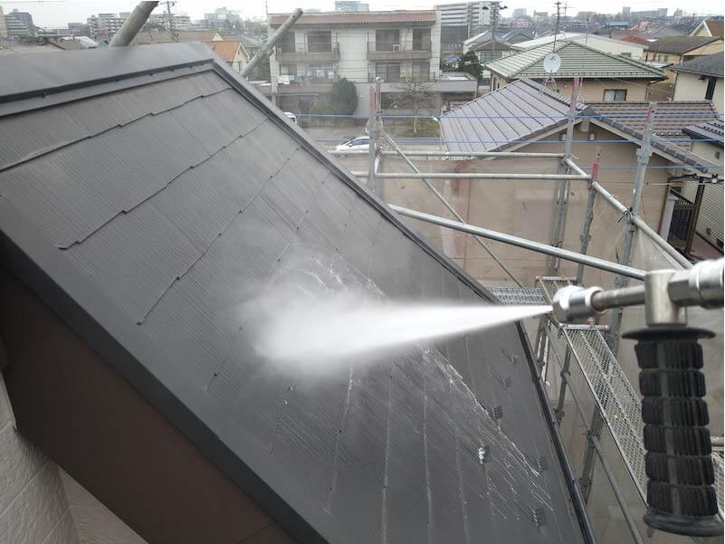 柏市の外壁屋根塗装の高圧洗浄