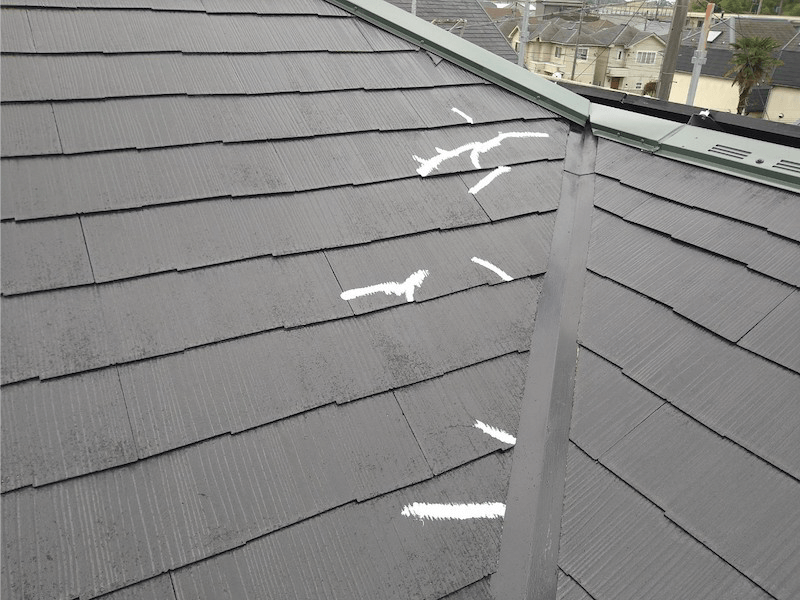 市川市の屋根塗装の屋根材の補修