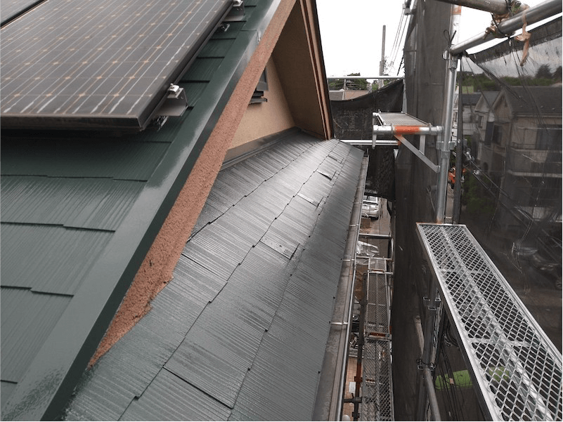市川市の屋根塗装の施工後の様子