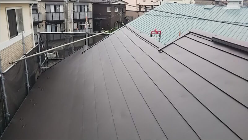朝霞市の屋根リフォームの施工後の様子
