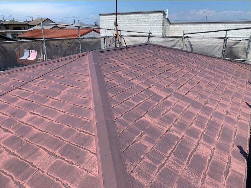 袖ヶ浦の屋根リフォームの施工前の様子