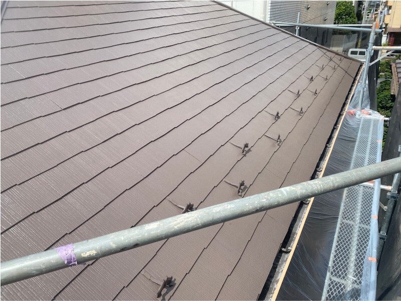 品川区の屋根塗装の施工後の様子