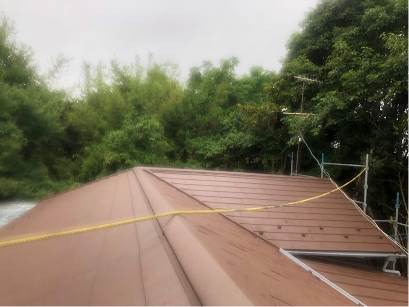 山武市の屋根葺き替え工事の施工後の様子
