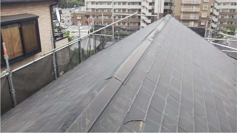 和光市の屋根リフォームの施工前の様子
