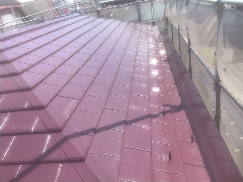船橋市の屋根塗装の施工後の様子