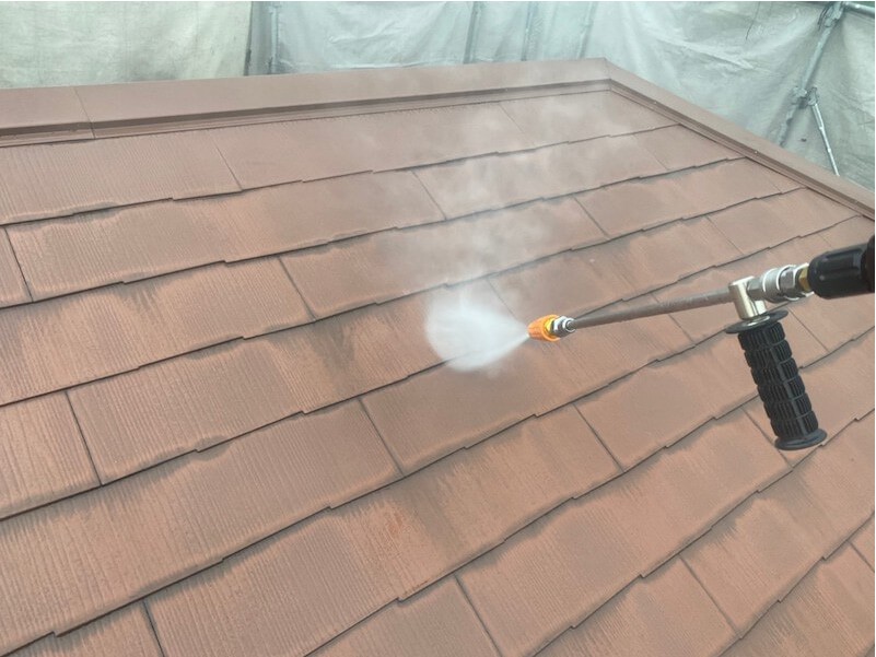 浦安市の屋根塗装の高圧洗浄