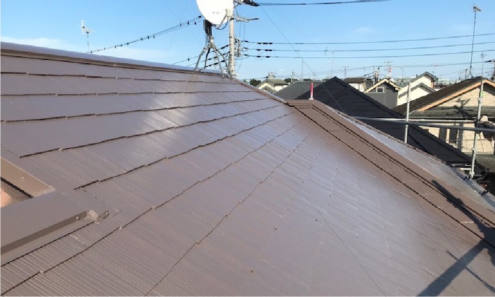 新座市の屋根塗装工事の施工事例