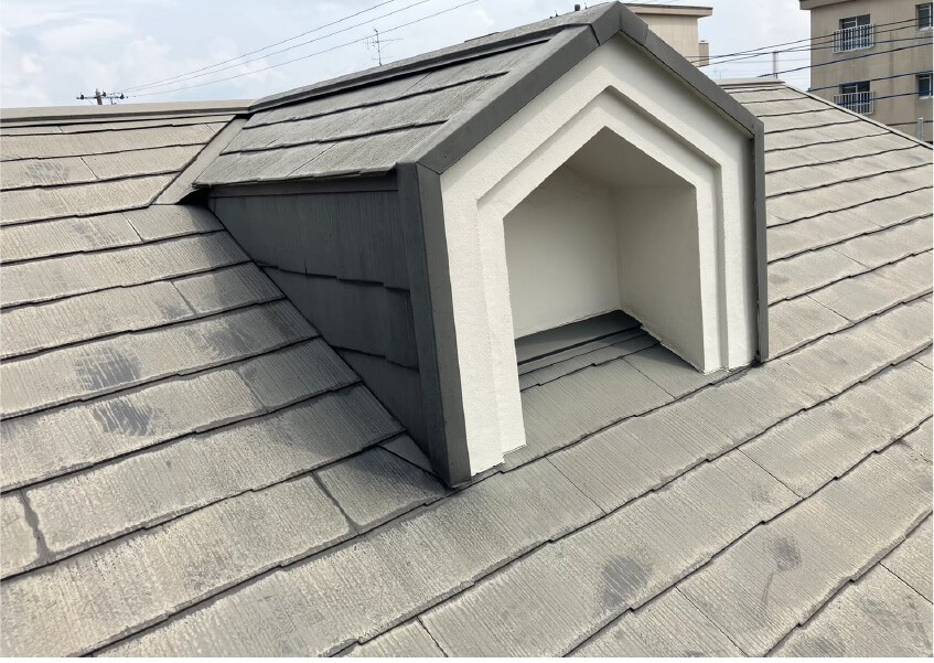松戸市の屋根リフォームの施工前の様子
