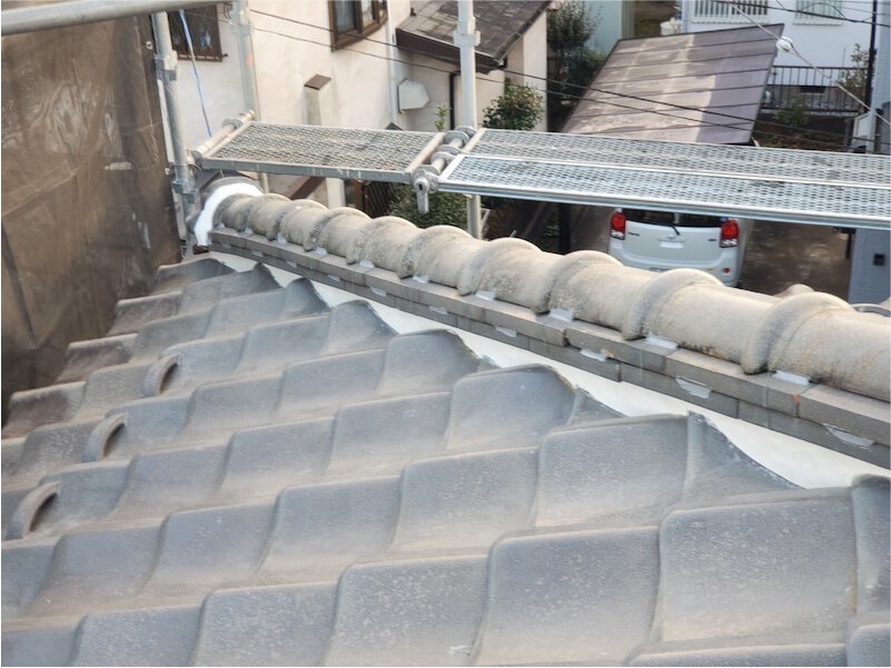 八王子市の屋根修理の漆喰の補修