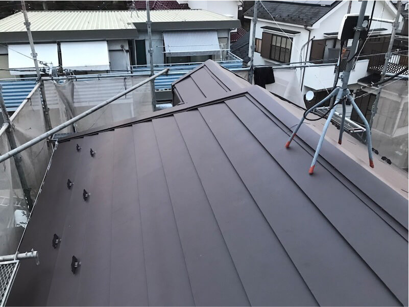 青梅市の屋根リフォームの施工後の様子