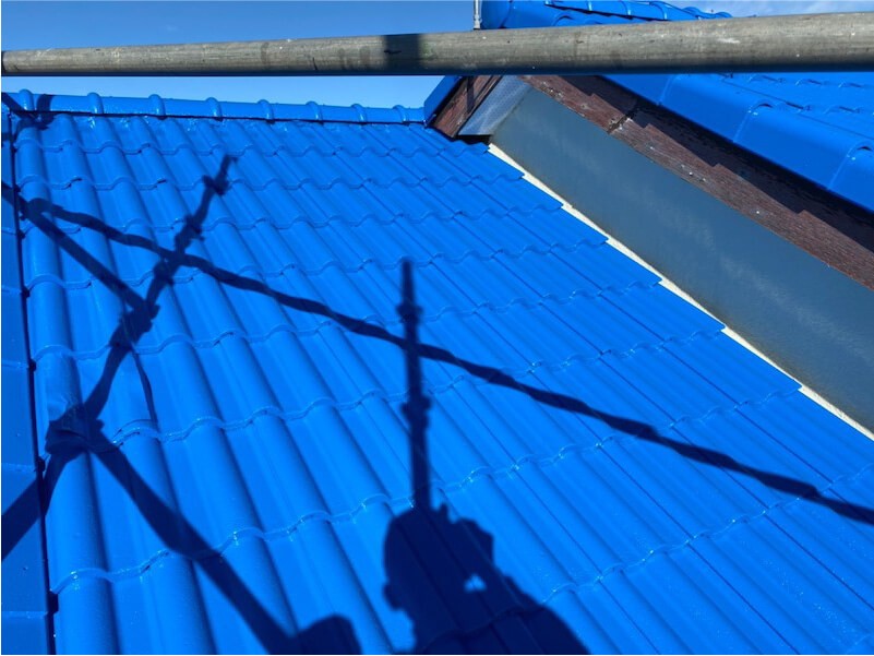 野田市の屋根塗装の施工後の様子