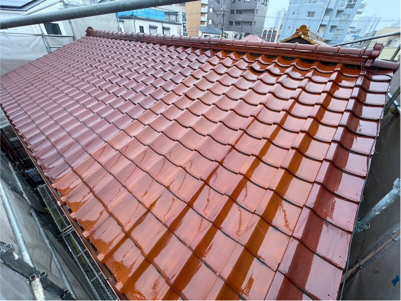 川崎市の屋根葺き替え工事の施工前の様子
