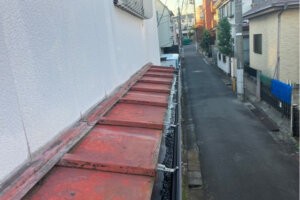 柏市の屋根葺き替え工事の施工前の様子
