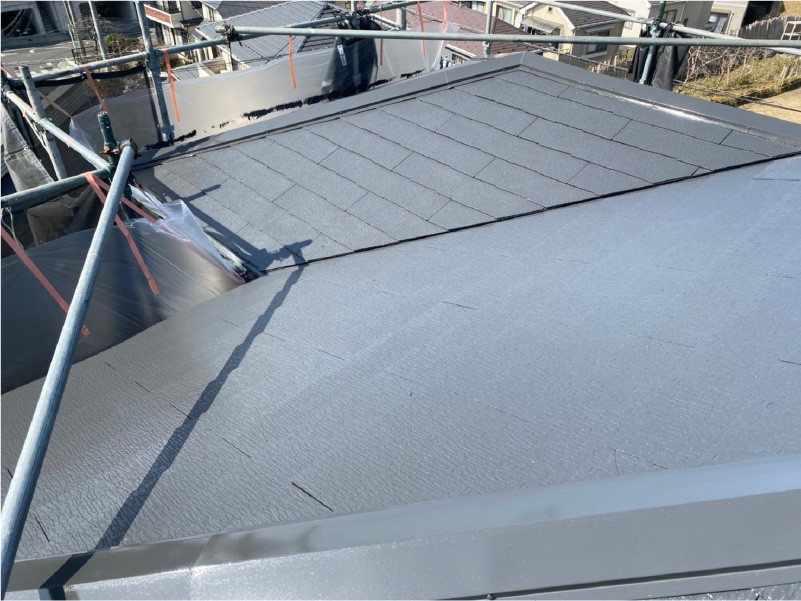 横浜市の屋根塗装の施工後の様子