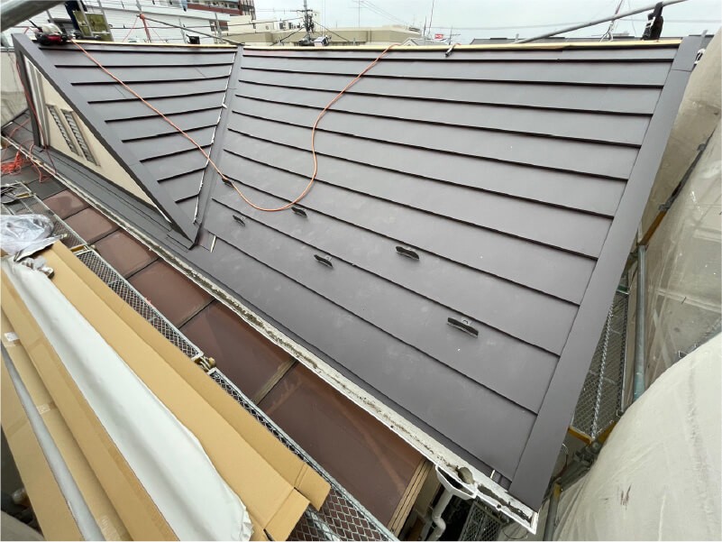 松戸市の屋根リフォームの施工後の様子