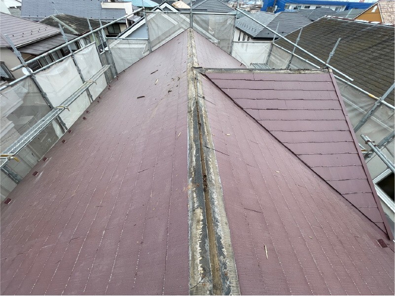 松戸市の屋根リフォームの棟板金の撤去