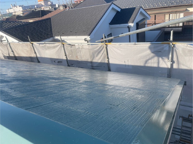 千葉市の屋根塗装の施工後の様子