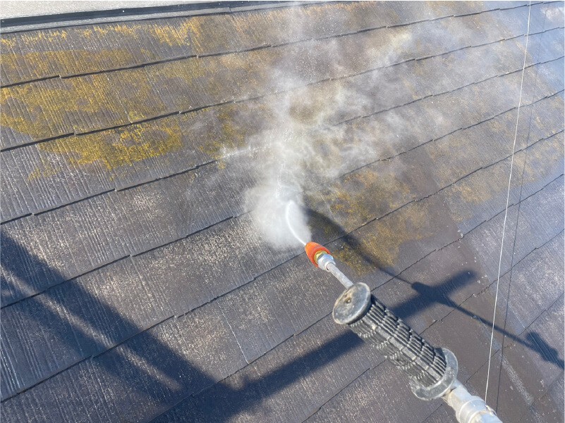 千葉市の屋根塗装の高圧洗浄