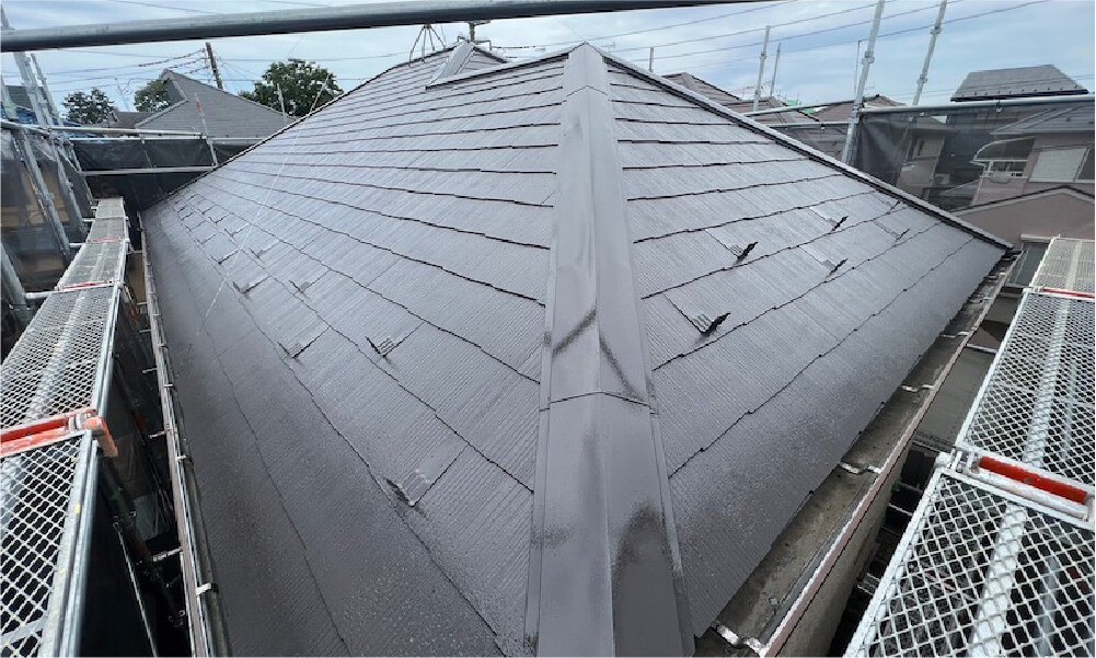 富士見市の屋根塗装工事の施工事例
