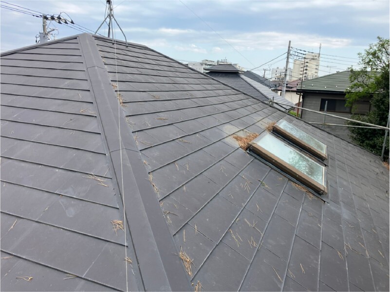 茅ヶ崎市の屋根塗装の施工前の様子