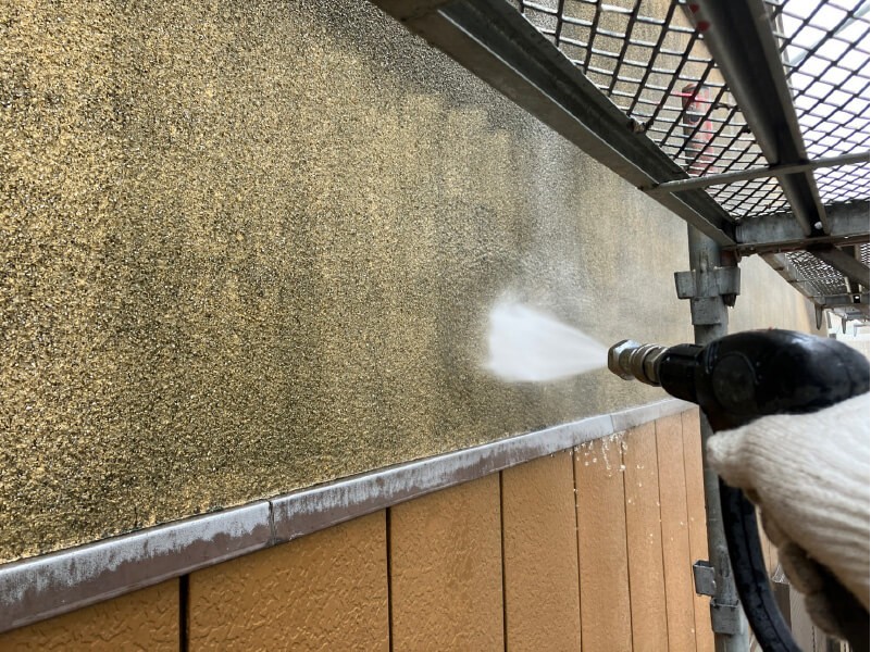 船橋市の外壁塗装の高圧洗浄