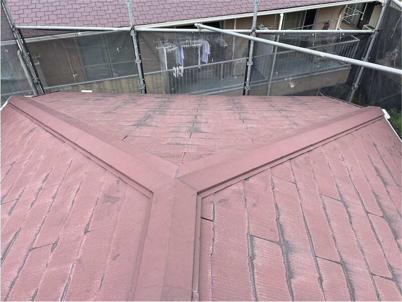 横浜市の屋根塗装の施工前の様子