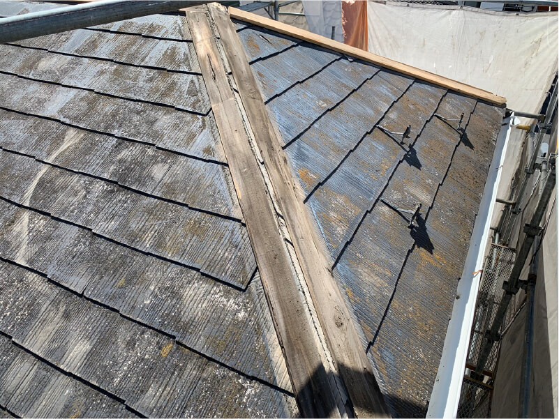 葛飾区の屋根塗装の棟板金の交換