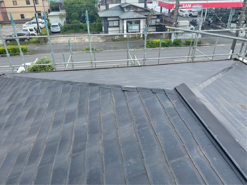 佐倉市の屋根リフォームの施工前の様子